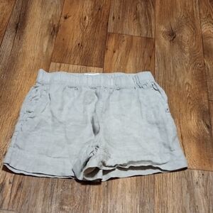 C&C California Women's Light Gray Linen Shorts